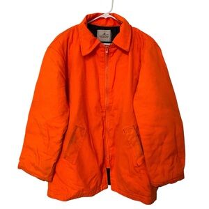 Vintage 1980s Woodfield Orange Distressed Hunting Jacket